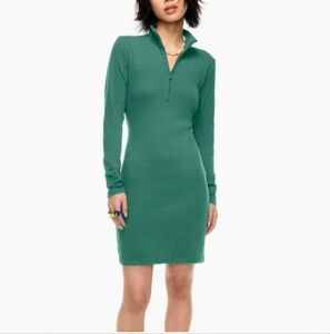 Aritzia Sunday Best Half Zip Long Sleeve Mini Dress Size Small